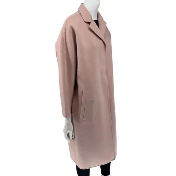 Prada Blush Pink Alpaca-Blend Cocoon Coat – Size IT 36